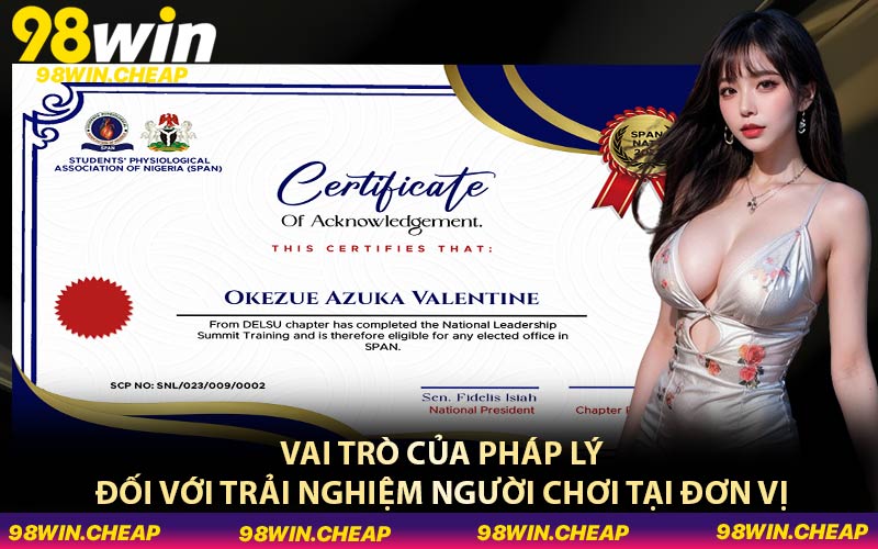 Vai trò của pháp lý đối với trải nghiệm người chơi tại đơn vị